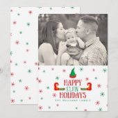 Happy Elfin Feestdagen Kerstkaarten Feestdagenkaart (Voorkant / Achterkant)