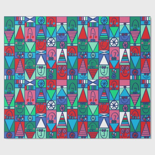Happy Elves Gift Wrap Cadeaupapier (Vlak)