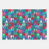 Happy Elves Graphic Gift Wrap Bladen Inpakpapier Vel (Voorkant)