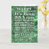 Happy Emerald 55e bruiloft Jubileum Kaart (Gele Bloem)