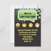 HAPPY EMOJI Bar Bat Mitzvah Party Reception Kaart (Voorkant)
