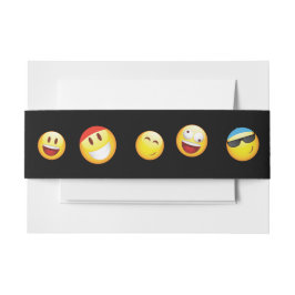 HAPPY EMOJI Bat Bar Mitzvah Invitation Wrap Uitnodigingen Wikkel