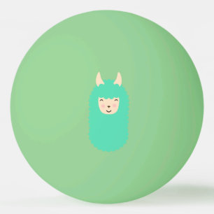 Happy Emoji Llama Ping Pong Ball (gloed in het don