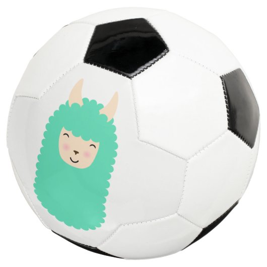 Happy Emoji Llama Voetbal (Drie kwart)