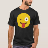 Happy Emoji met tong uit T-shirt (Voorkant)