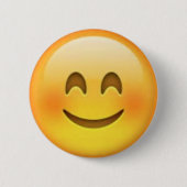 Happy Emoji Pin Ronde Button 5,7 Cm (Voorkant)