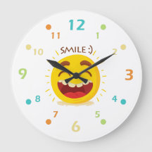 Happy Emoticon Acrylwall Clock