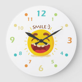 Happy Emoticon Acrylwall Clock Grote Klok