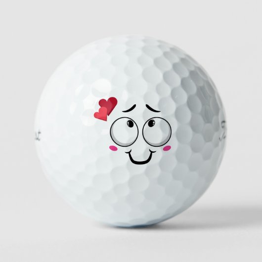 Happy Emoticon Golfballen (Voorkant)