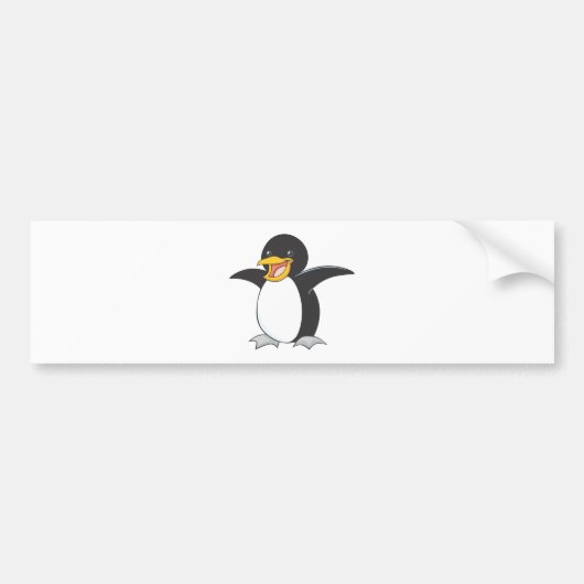 Happy Emperor Penguin Bumpersticker (Voorkant)
