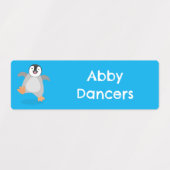 Happy Emperor pinguïn chick cartoon gepersonalisee Labels (Design 1)