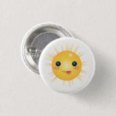 Happy en Cartoon Sun Face Ronde Button 3,2 Cm (Voorkant /achterkant)