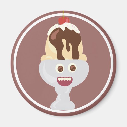Happy en Cute Sundae Pal Magneet (Voorkant)
