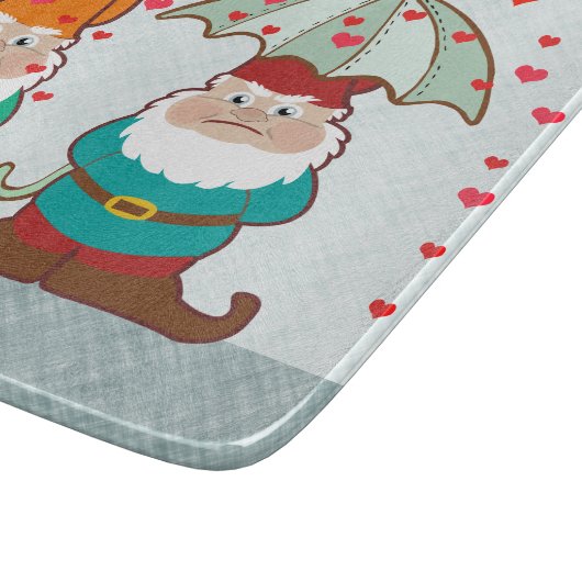 Happy en Grumpy Gnomes Snijplank (Hoek)