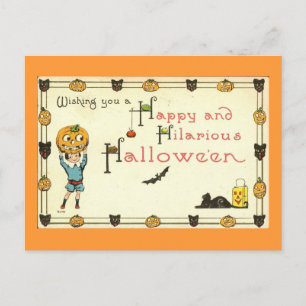 Happy en Hilarious Halloween Vintage Briefkaart