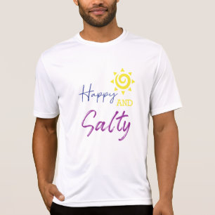 Happy en zoute zomer ontwerp t-shirt