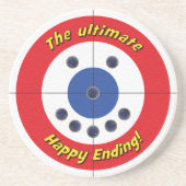Happy Ending Zandsteen Onderzetter - (Rood) (Voorkant)