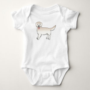 Happy English Cream Golden Retriever Cartoon Dog Romper