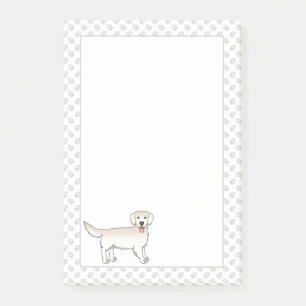 Happy English Cream Golden Retriever Dog met poten Post-it® Notes