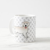 Happy English Cream Golden Retriever Dogs & Paws Koffiemok (Voorkant links)