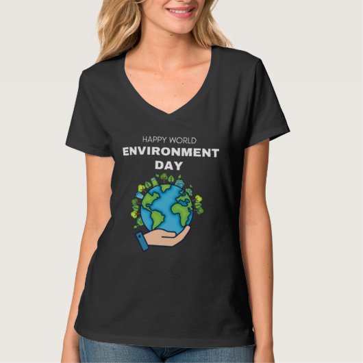 Happy Environment Day Our Planet  9 T-shirt (Voorkant)