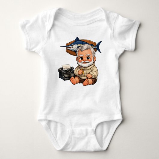 Happy Ernest Hemingway Baby Romper (Voorkant)