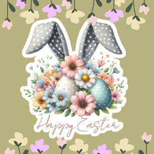 Happy Ester familienaam Bunny Ears  Sticker