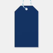 Happy Event Jouw naam Nautical Anker Navy Blue Cadeaulabel (Achterkant)