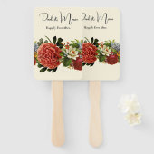 Happy Ever After BOHO retro floral tapestry Handwaaier (Voorkant en achterkant)