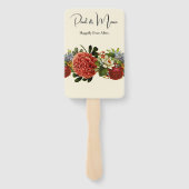 Happy Ever After BOHO retro floral tapestry Handwaaier (Achterkant)