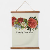 Happy Ever After BOHO retro floral tapestry Hangend Wandkleed (Voorkant)
