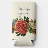 Happy Ever After BOHO retro floral tapestry Seltzer Blikjeskoeler (Achterkant)