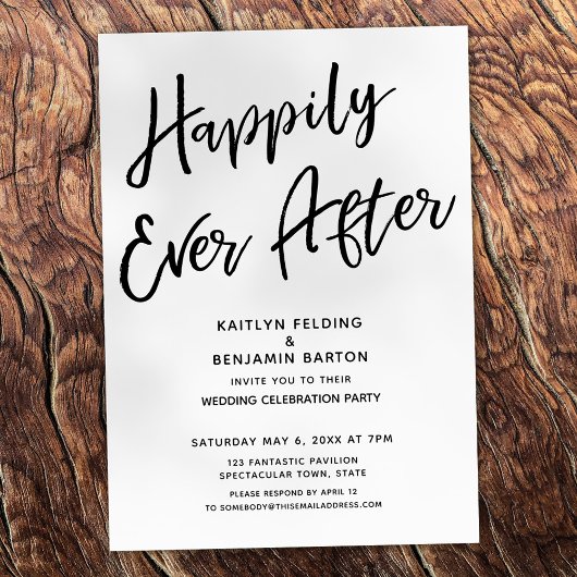 "Happy Ever After" Casual post-bruiloft Kaart