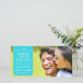 Happy Ever After Chic Save the Date aangekondigd (Staand voorkant)