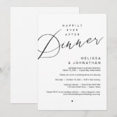 Happy Ever After Dinner, Trouwfeest, in het zwart Kaart (Voorkant / Achterkant)