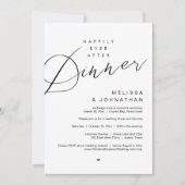 Happy Ever After Dinner, Trouwfeest, in het zwart Kaart (Voorkant)