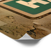 Happy Ever After-Girl en Fox onder besneeuwde bome Poster (Hoek)