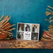 Happy Ever After Heart Wedding Fotocollage Fotoplaat (Zijkant)