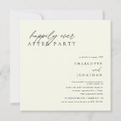 Happy Ever After Party Elopement Ivory Wedding Kaart (Voorkant)