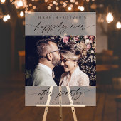Happy Ever After Party Foto Frosted Wedding Acryl Bord