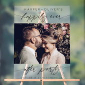 Happy Ever After Party Foto Frosted Wedding Acryl Bord (Neutraal)