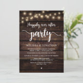 Happy Ever After Party, String licht de receptie o Kaart (Staand voorkant)
