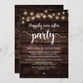 Happy Ever After Party, String licht de receptie o Kaart (Voorkant / Achterkant)