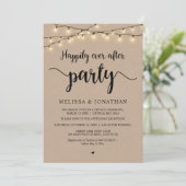 Happy Ever After Party, String licht de receptie o Kaart (Staand voorkant)