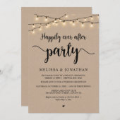 Happy Ever After Party, String licht de receptie o Kaart (Voorkant / Achterkant)