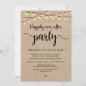 Happy Ever After Party, String licht de receptie o Kaart (Voorkant)