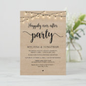 Happy Ever After Party, String licht de receptie o Kaart (Staand voorkant)