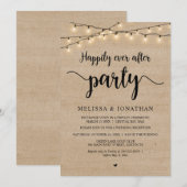 Happy Ever After Party, String licht de receptie o Kaart (Voorkant / Achterkant)