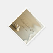 Happy Ever After Seashell op het strand bruiloft Servetten (Hoek)