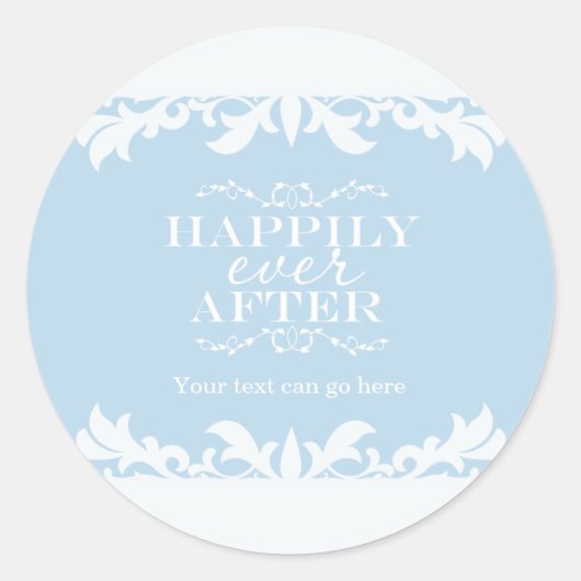 HAPPY EVER AFTER Storybook Party Favor Sticker (Voorkant)
